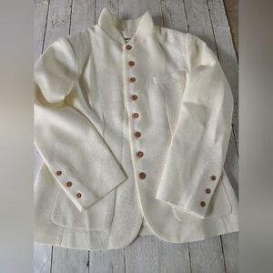 Manly Cream Button-Up Jacket Sz M New